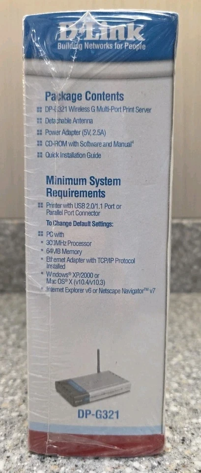 D-Link Wireless G Multi-Port Server DP-G321 2005 Sealed - Image 3 of 4