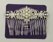 5A Bridal Hair Comb Claire  s Jewelry Crystal Pearl