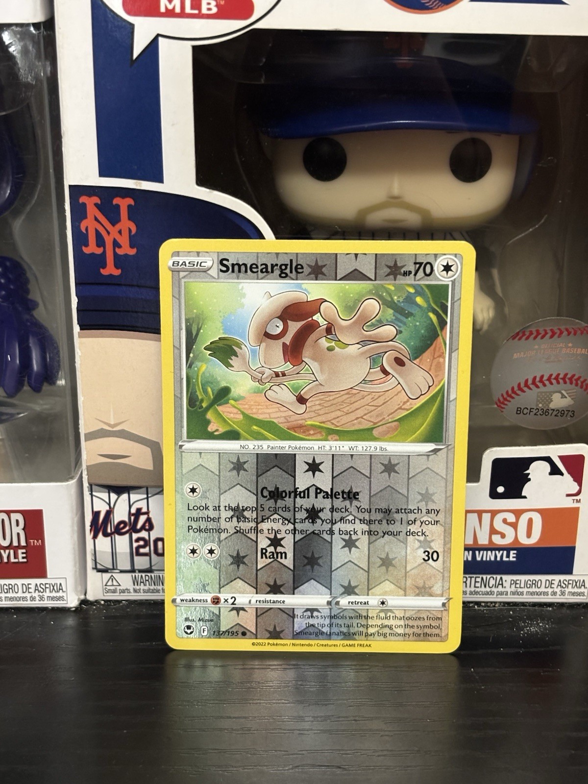 Pokemon TCG Silver Tempest - Smeargle #137/195 - Reverse Holo Common Card
