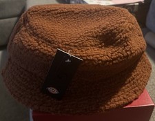 DICKIES Rust Color L/XL Sherpa Fuzzy Bucket Winter Cozy Adjustable Lined -NWT