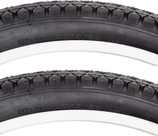 Sunlite CST241 Urban Beach Cruiser Hybrid Street Black Bike Tire Pair 26 x 2.125