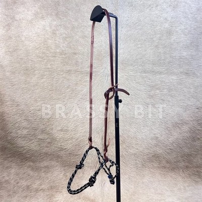 Brassy Bit Tack Knotted String Cavesson