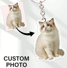 Personalized Photo Keychain, Custom Name Acrylic Pendant, Couple Gift, Backpack
