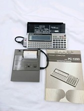 Sharp PC-1350 Pocket Computer w/16K RAM Card And Printer