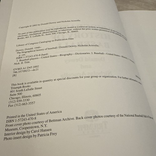 New Biographical History of Baseball : The Classic--Completely Revised by... - Picture 6 of 12