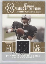 2007 Bowman Fabric of the Future Gold 29/100 Johnnie Lee Higgins #JLH 0a7