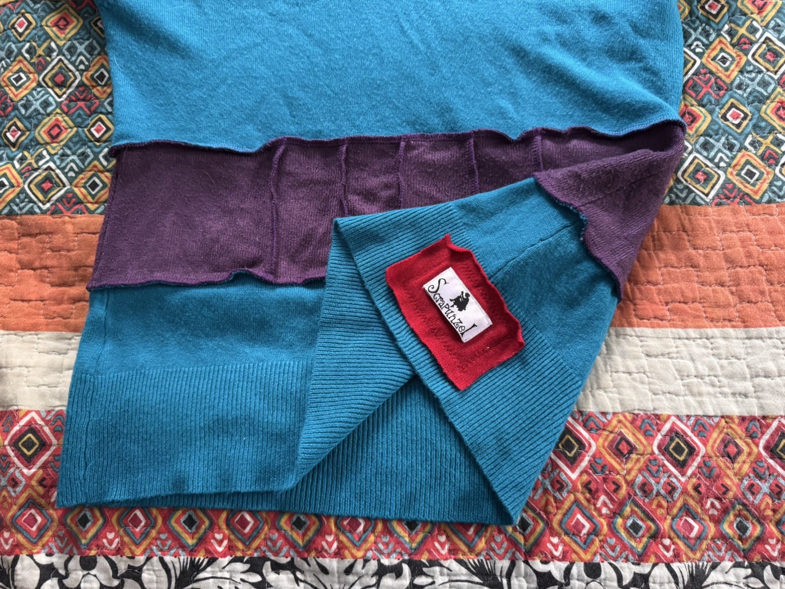 Scrapunzel Patchwork Pixie WomenS XS Sweater Colo… - image 3