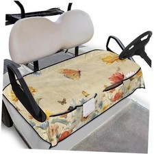 Golf Cart Seat Covers Non Skid Golf Cart Backrest Cover with Butterfly Flowers