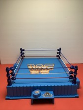 WWF Hasbro Official Blue Wrestling Ring with Ropes & Turnbuckles