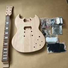 Ship from US Semi-finished DIY SG Electric Guitar Kit Rosewood Fretboard Solid