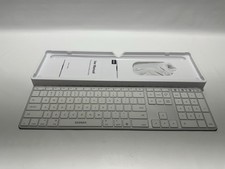 Seenda Rechargeable Wireless Keyboard Mouse Combo Full Size Quiet Silver