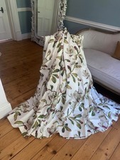 COUNTRY HOUSE Bespoke Pair of Curtains Magnolia Amelia Fabric Long Wide Floral