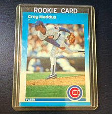 Fleer 1987 Update Greg Maddux #U-68 Rookie Base Set Chicago Cubs Card. rookie card picture
