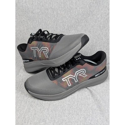 TYR SR-1 Tempo Mens 13 Womens 14.5 Running Shoes Grey Black SR1TEMPO Sneakers