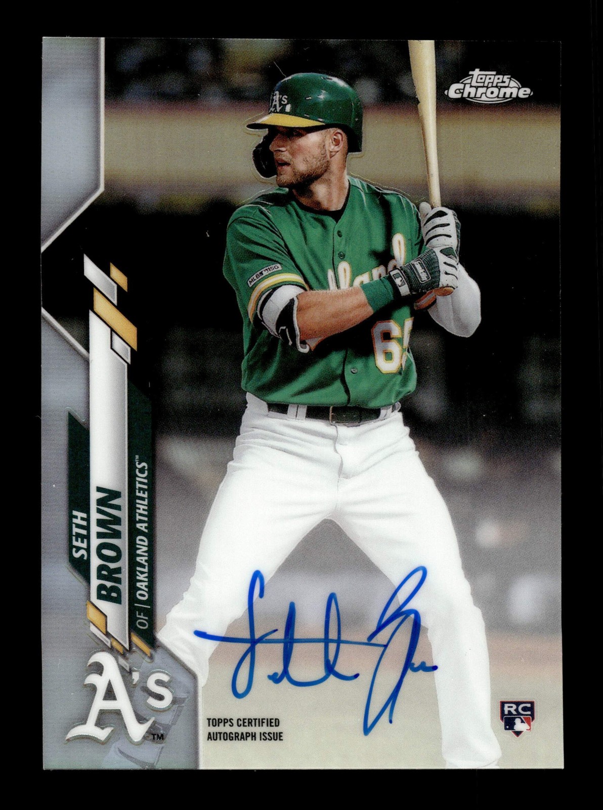 2020 Topps Chrome #RA-SB Seth Brown Rookie Auto Refractor /499