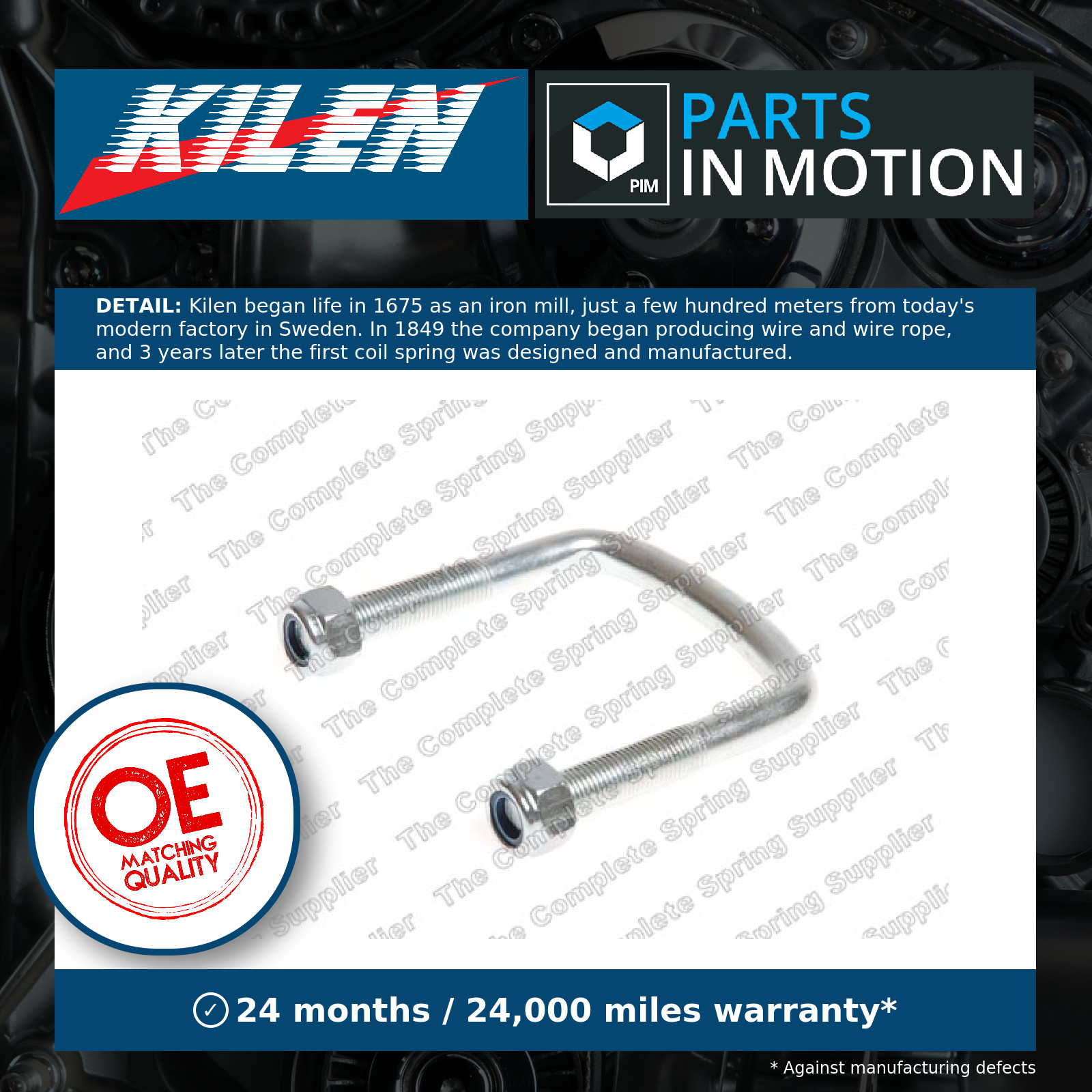 Leaf Spring U Bolt / Clamp fits VAUXHALL MOVANO B 2.3D 2010 on Suspension Kilen