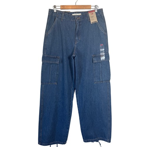 New Levi's 94 Baggy Cargo Jeans Size 29 Mid Rise 29x30 Adjustable Hem Casual