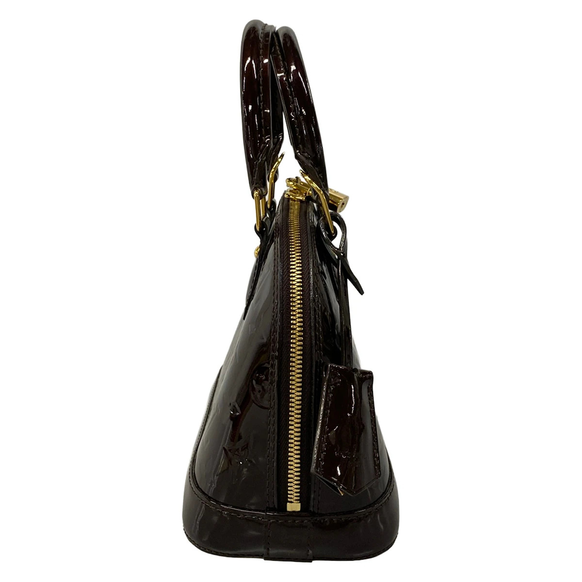 Louis Vuitton Alma BB Monogram Vernis Handbag M91678 Amarante Patent Leather (LV image 2
