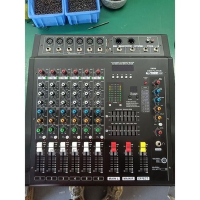DMX-8 8-Channel Professional Audio Mixer 2x250W High Power Audio Console &ex