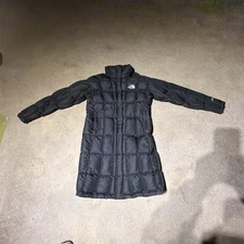 The North Face 600 Down Puffer Coat Womens Small Parka Metropolis Black No Hood