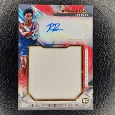 RYAN DUNN /75 RPA Rookie Jumbo Patch RED Auto 2024-25 Topps Inception Basketball