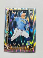 2025 Topps Chrome - Carlos Rodriguez #201 RayWave Refractor (RC) Rookie Brewers