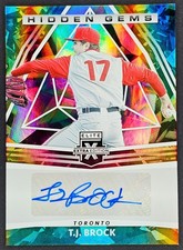 🔥2022 Panini Elite Extra Edition T. J. Brock Hidden Gems Black Auto #HG-TB🔥