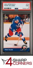 1992 UPPER DECK #574 TEEMU SELANNE YOUNG GUNS HOF PSA 9