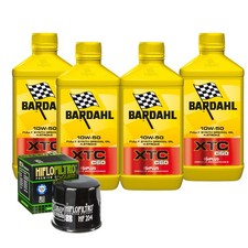 KIT TAGLIANDO OLIO BARDAHL 10W50 + FILTRO OLIO Kawasaki ZX-10 R 1000 Ninja 2004