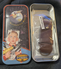 Fossil Space Boy Raygun 1 Vtg Key Chain Tin '90s Retro Americana Sci-Fi