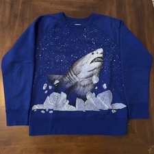 GAP Kids Boys Artic Shark Graphic Design Size XL 12 Blue