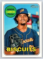 2018 Topps Heritage Minor League Genesis Cabrera Rookie RC #28
