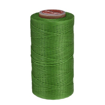 Flat Waxed Thread for Leather Sewing, 219 Yards / 200m, 210D, Light Green