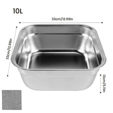 2-in-1 Stainless Steel Dish Tub Washing Up Bowl & Strainer Bowl Set &  Colander