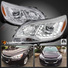 Fits 2013-2015 Chevy Malibu Led Strip Projector Headlights Lamp Leftright 13-15 Fits 2013-2015 Chevy Malibu Led Strip Projector Headlights Lamp Leftright 13-15