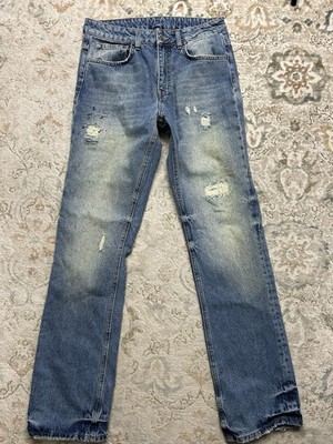 FLANEUR HOMME Jean Mens 30x33 Blue Distressed Pants EXCELLENT