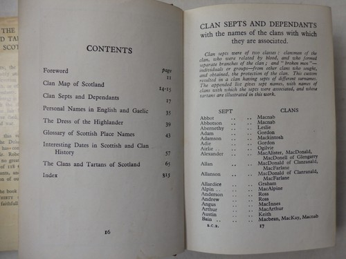 The Clans and Tartans of Scotland by Robert Bain Small Vintage HC DJ 1941 - Picture 6 of 9