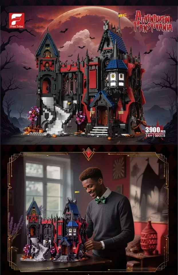 Vampire Castle 3900 Piece Building Brick Halloween Dracula Toy - Image 4 of 4