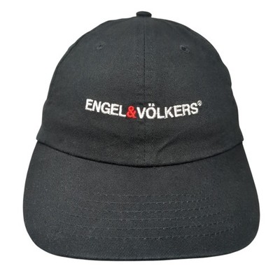 Engel & Volkers Slideback Baseball Cap Black One Size Adjustable 6 Panel Big X