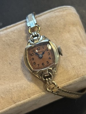 U30 Vintage Clinton Watch Ladies GoldTone Mechanical Parts Repair Restoration***