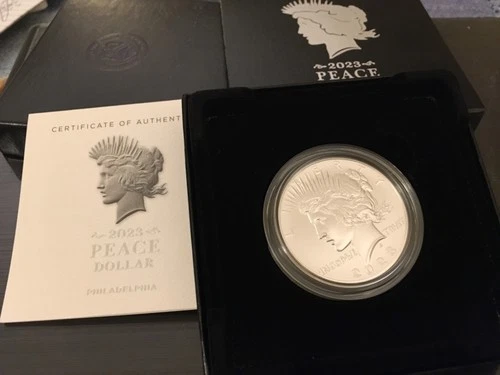 2023 silver proof peace dollar 1 ounce in mint issued box