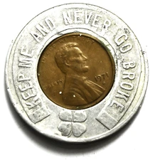 1971  D Memorial Cent 1c Encased Penny Strong Chevrolet Syracuse Nebraska