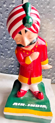レア！特大30cm！70’s AIR INDIA インド航空 ビンテージ TOY Air India Maharaja Welcome Advertise Statue Handmade Vintage | eBay