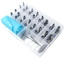 32+ Pc Set Cake Decorating Supplies Icing Nozzles Russian Piping Tips Holiday 💖