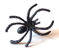 Vintage Small Black Plastic Spider Ring Over 20 Years Old