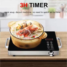 2200W Portable Electric Cooktop Countertop Single Burner Stove Hot Pot Cooker US