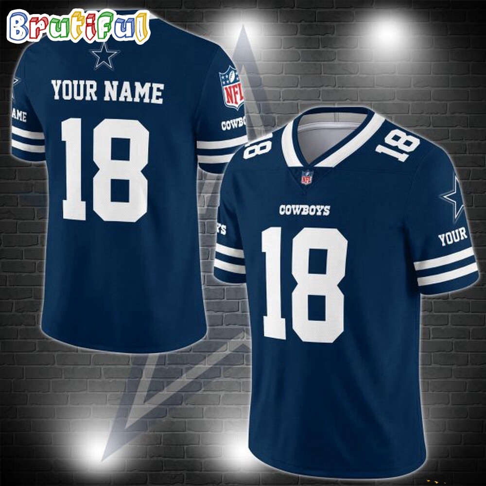 Dallas Cowboys Logo Custom Team Football Jersey Shirt for Fans and Players