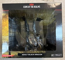 D D: Icons of The Realms Premium Figure: Adult Black Dragon  WizKids Figure