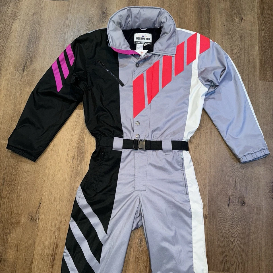 Obermeyer Rocket Ski Suit Mens One Piece Snowsuit Retro Snow Bib Vintage Small - Image 3 of 4
