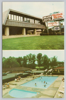 Postcard Deluxe Motel Inc. Mentor Ohio Multiview Pool View